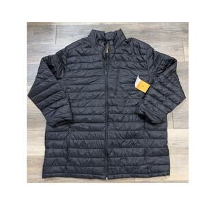 The Foundry Men's Black Packable Quilted Jacket 3XLT